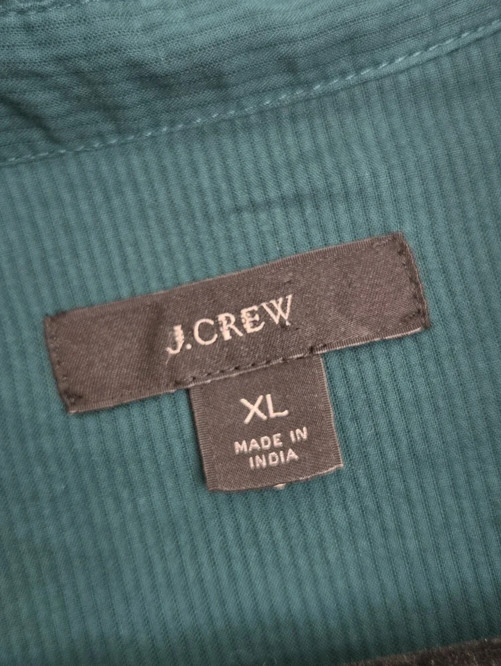 J. Crew Eyelet Ruffle Embroidered Emerald Green Top, XL